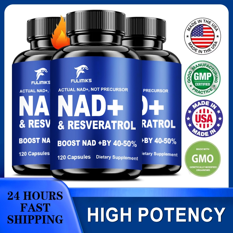 Nad แคปซูลพร้อม Resveratrol วิตามิน B3 Nad+, ผู้หญิงผู้ชายพลังงานช่วยสารต้านอนุมูลอิสระ, การสนับสนุน