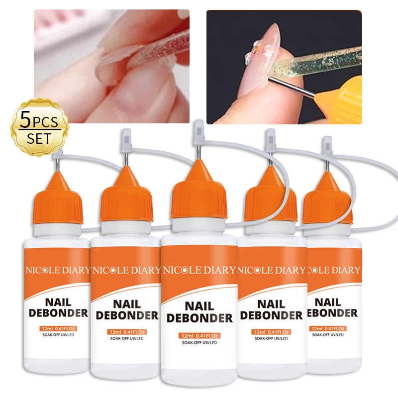 NICOLE DIARY 2/3/5 ชิ้นเล็บ Debonder ลบเล็บปลอมเคล็ดลับ Remover กดบนเล็บ Rhinestone Remover เครื่องมือ