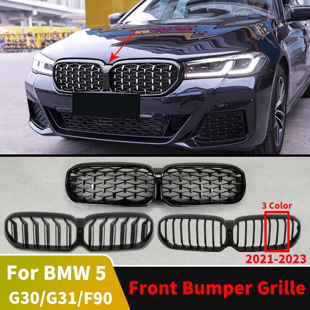 สําหรับ BMW 5 Series G30 G31 M5 F90 2021-2023 กีฬาหม้อน้ําด้านหน้าตารางกันชน Grille Inlet Grill Face