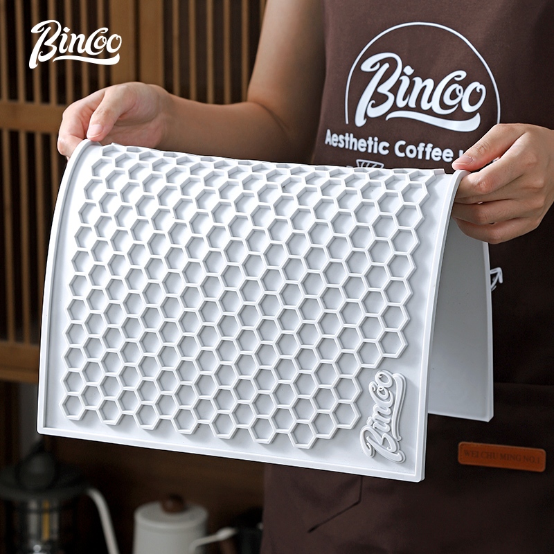 Bincoo Coffee Bar Mat Storage Mat เสื่อท่อระบายน้ํากาแฟ Anti slip เสื่อผงกาแฟเครื่องชงกาแฟ