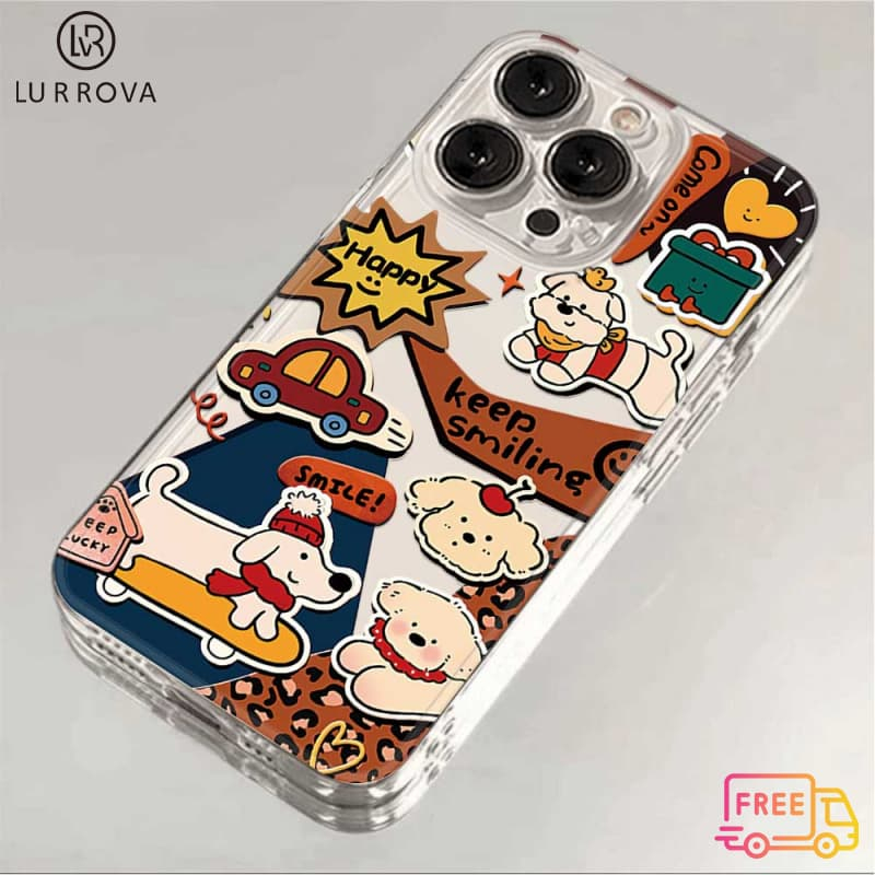สําหรับ Honor X9C X7C X8C X6B X8B X6A X7A X7B X9B การ์ตูนสีน้ําตาล Vintage Puppy F กันกระแทก TPU เคส