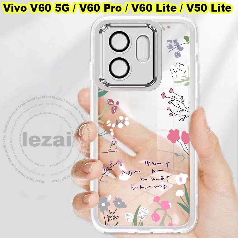 เคส Vivo V60 V 60 Pro V60 Lite 5G Vivo V50 Lite 5G เคสนิ่มกันกระแทกใสหรูหราฝาหลัง