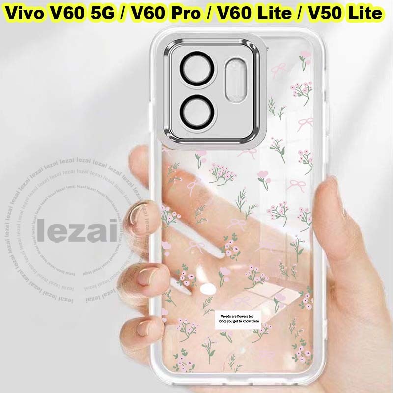 เคส Vivo V60 V 60 Pro V60 Lite 5G Vivo V50 Lite 5G เคสนิ่มกันกระแทกฝาหลังใส