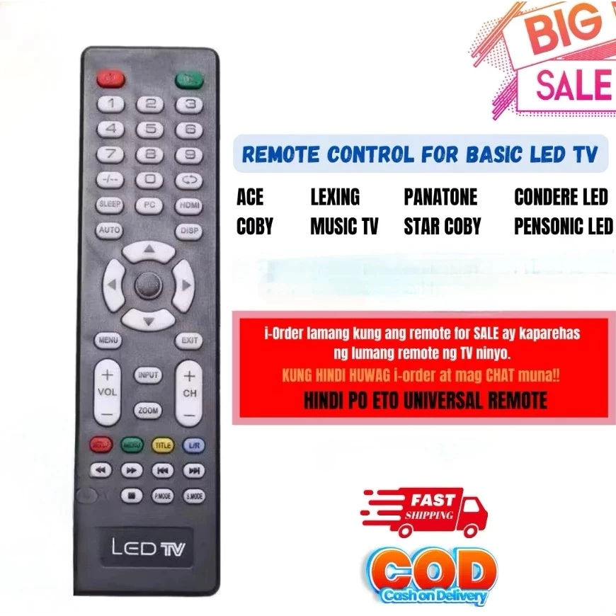 สําหรับ JEAANSP TV Control DigitalTV/Smart TV Remote Control (19/22/24/32/40 นิ้ว)