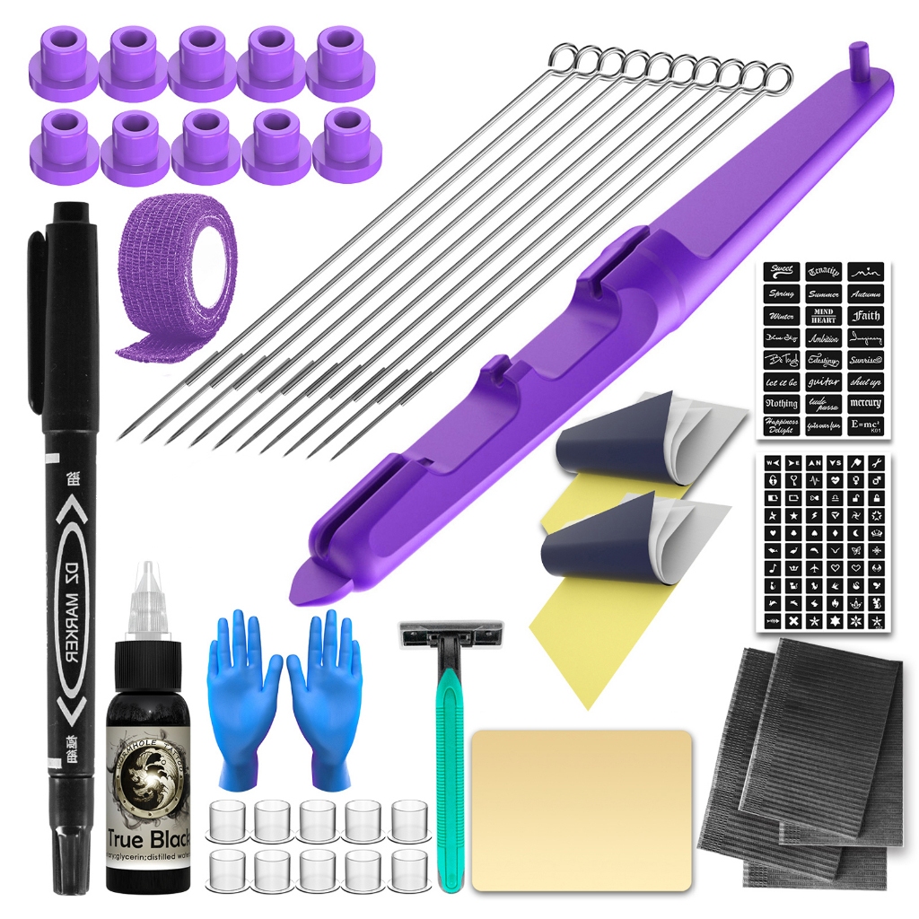 Tattoo Kit ชุดอุปกรณ์สักมือแบบปากกา Poke & Stick พร้อมปากกาและเข็มสัก Manual
