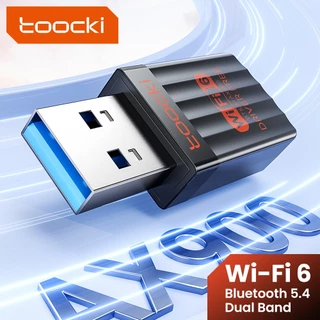 Toocki AX900 USB WiFi 6 บลูทูธ 5.4 อะแดปเตอร์ 2 In1 Dongle Dual Band 2.4G และ 5GHz USB เครือข่ายไร้สาย Wlan ตัวรับสัญญาณเครื่องส่งสัญญาณ