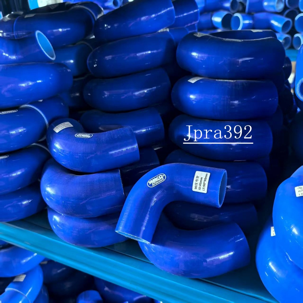 ถุง90° ท่อซิลิโคนไอดีรถยนต์ข้อศอกหลอดกังหันรถยนต์สีฟ้า รูปที่ 4