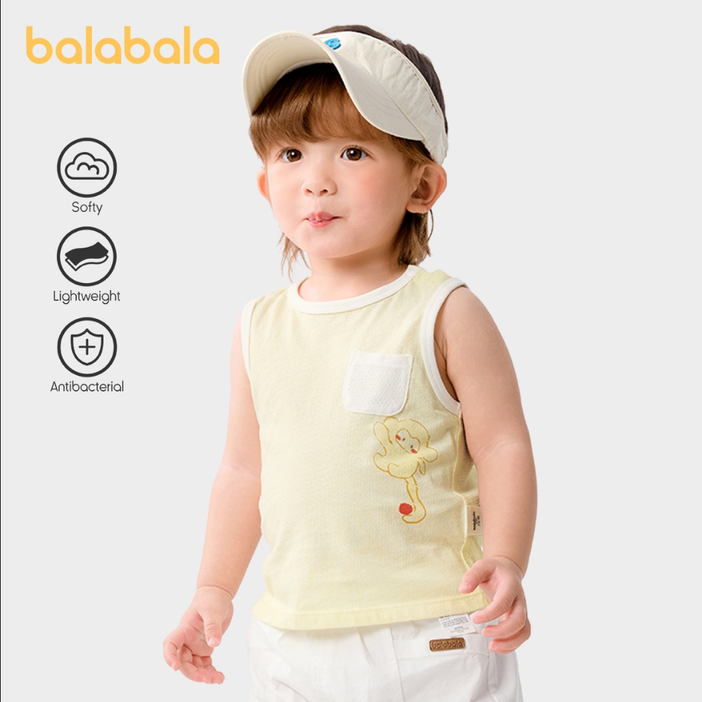 Balabala Baby Vest Infant Top Boy And Girl Summer Thin 2025 ใหม่สองแพ็คน่ารักและมีสไตล์