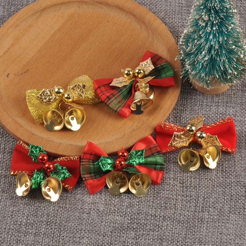 5 ชิ้น 50x40 มิลลิเมตรใหม่ผสมแฟชั่นคริสต์มาสโบว์ทําด้วยมืองานแต่งงาน Decor Bowknot ริบบิ้นเครื่องประดับต้นคริสต์มาสปีใหม่อุปกรณ์ CP3478