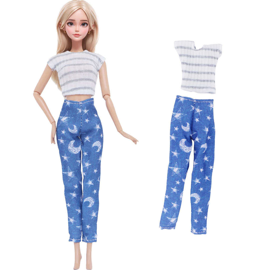 ชุดตุ๊กตาสาวโยคะ 30cm เสื้อกีฬา+กางเกง สำหรับตุ๊กตา 11.5นิ้ว thumbnail 5