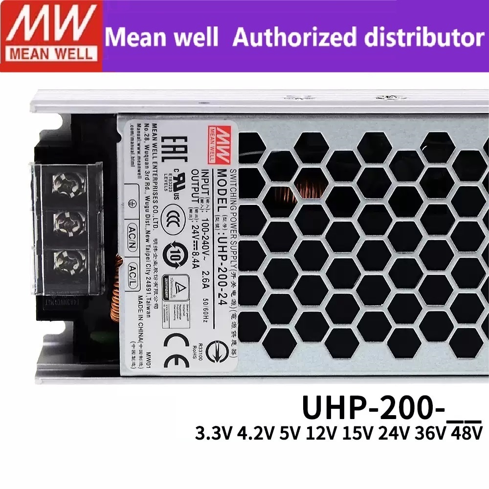 MEAN WELL UHP-200 R/A แหล่งจ่ายไฟสวิตช์ 3.3 V4.2 V5V12V15V24V36V48V55V W ชุด RSP เดียว