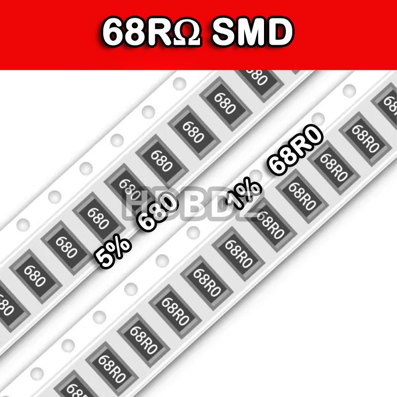 10~100PCS 68RΩ SMD Resistance accuracy 5%/1% 680/68R0