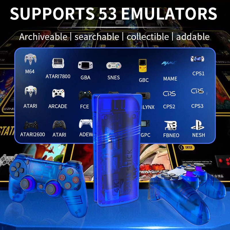 4K TV Game Stick GS5 คอนโซลวิดีโอเกม 64G ในตัว 30000 เกมคอนโทรลเลอร์ไร้สาย Gamepad Retro คอนโซลเกมมือถือ ราคา ถูกที่สุด ดีลบีเคเค แกลเลอรีภาพที่ 2