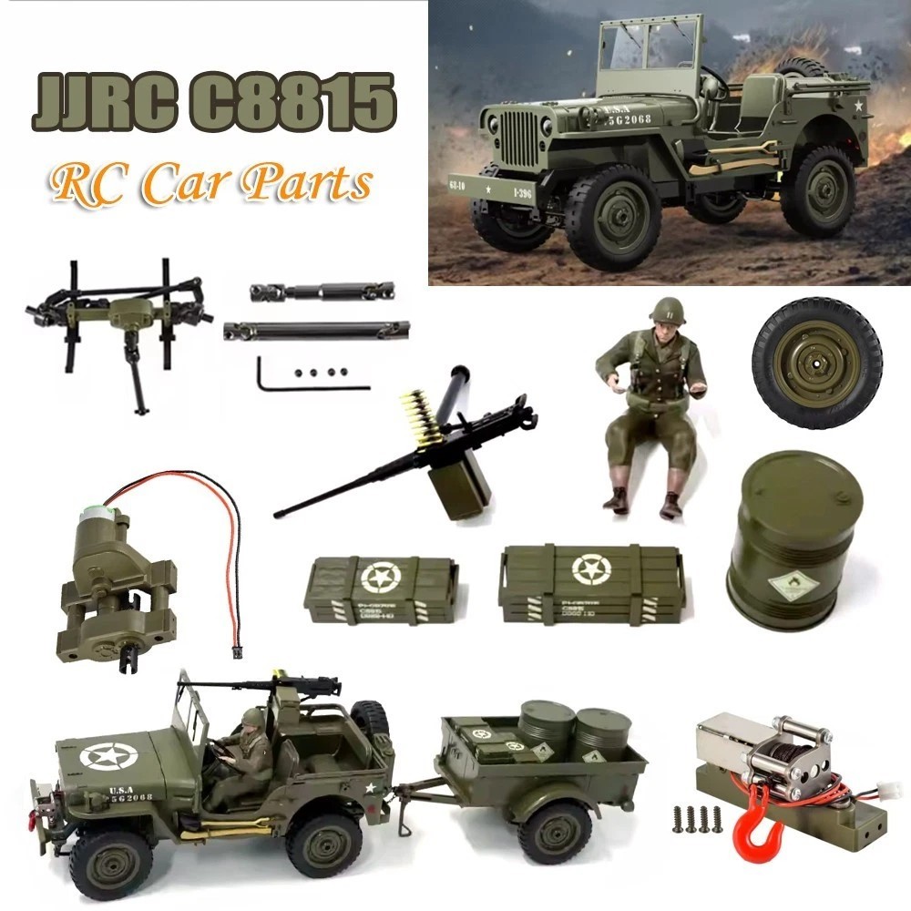 JJRC C8815 4WD RC รถอะไหล่เกียร์ Jeep ยางรับบอร์ด Winch มอเตอร์