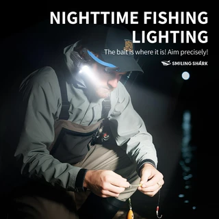 SmilingShark TD0255 คาดหัว ไฟฉายคาดหัว LED มินิ เซ็นเซอร์ 3*LED ทรงพลัง โคมไฟหัว ด้วยการออกแบบแถบคาดศีรษะแบบถอดได้ ไฟคบเพลิงหัว 4 โหมด Type-C แบบชาร์จได้ พกพาได้ กันน้ำสำหรับการเดินป่าแคมป์ปิ้ง