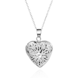 สร้อยคอหัวใจสองด้านสแตนเลส พร้อมล็อกเกตจี้ใส่รูปถ่าย ของขวัญ…