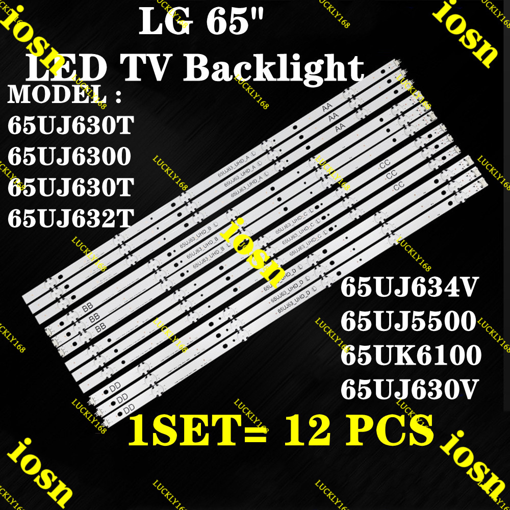 12 ชิ้น/เซ็ต LED strip สําหรับ LG 65UJ6300 65UJ630T 65UJ632T 65UJ630V 65UJ634V 65UJ5500 65UK6100 Inn