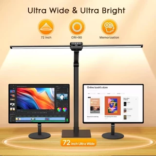 Powdeom โคมไฟตั้งโต๊ะ Ultra Bright 24W พร้อมฐาน LED โคมไฟตั้งโต๊ะหรี่แสงได้โคมไฟตั้งโต๊ะสถาปนิกสําหรับทํางานที่บ้านพร้อมฟังก์ชั่นหน่วยความจําโคมถนอมสายตา