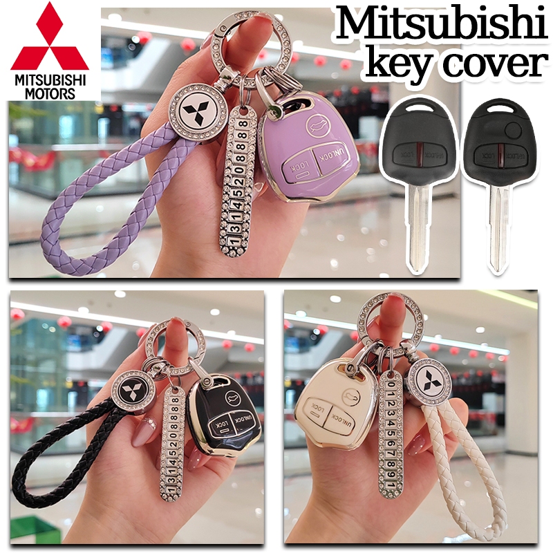 ฝาครอบกุญแจควบคุมระยะไกลสําหรับ Mitsubishi ASX/Triton/Pajero/Attrage/Lancer EX/Space Wagon เคสกุญแจรถตรง