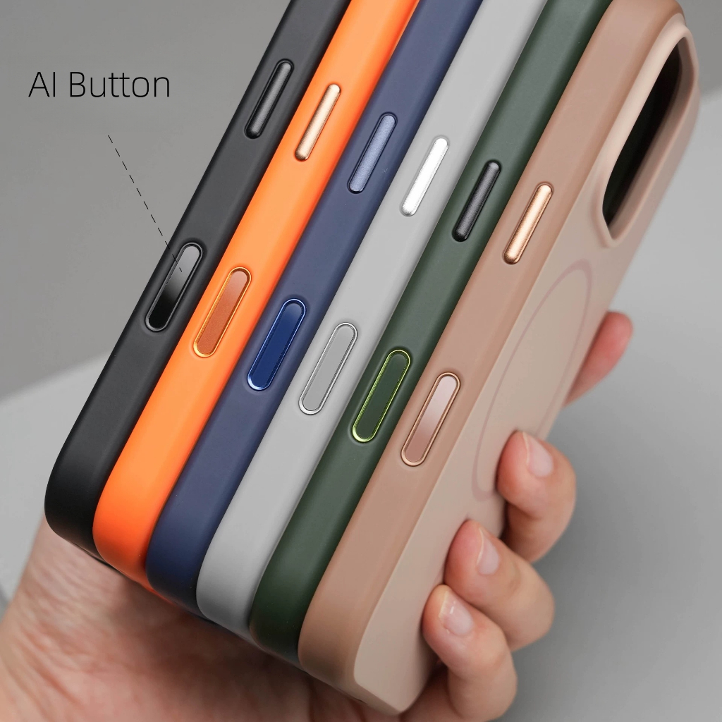 【TPU+Pc/Matte hard case/Orange】เคส compatible for iPhone 16 17 pro max case - รูปที่ 2