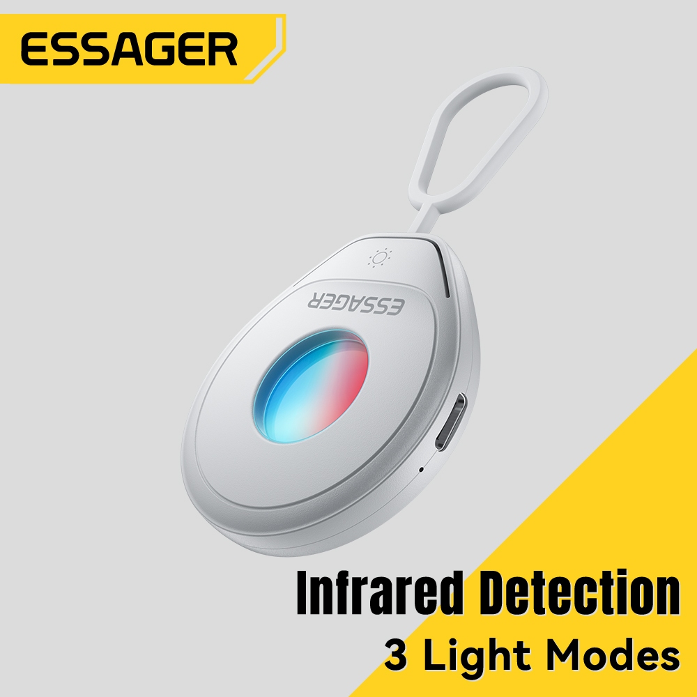 เครื่องตรวจจับกล้องซ่อนไร้สาย Essager เครื่องค้นหาอินฟราเรดแบบพกพาสําหรับรักษาความปลอดภัยและป้องกันการมองลอด