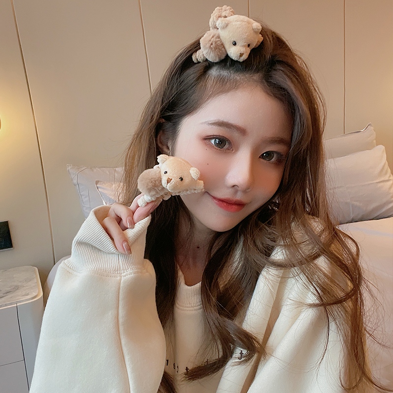 คลิปหนีบหมีน้อย กิ๊บหนีบผม หมวกน่ารัก ขนาดเล็ก เครื่องประดับผมอเนกประสงค์ ดีไซน์เรียบหรู - รูปที่ 7