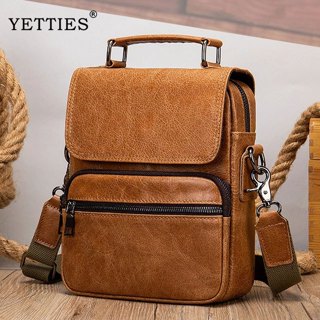 YETTIES กระเป๋าสะพายไหล่ กระเป๋าถือ หนังวัวแท้ ทรงโท้ท ขนาด …