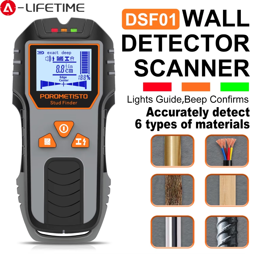 เครื่องตรวจจับสายเคเบิล DSF01 - เครื่องสแกนผนังอเนกประสงค์ - ตรวจจับไม้คาน - สะดวกในการใช้งาน