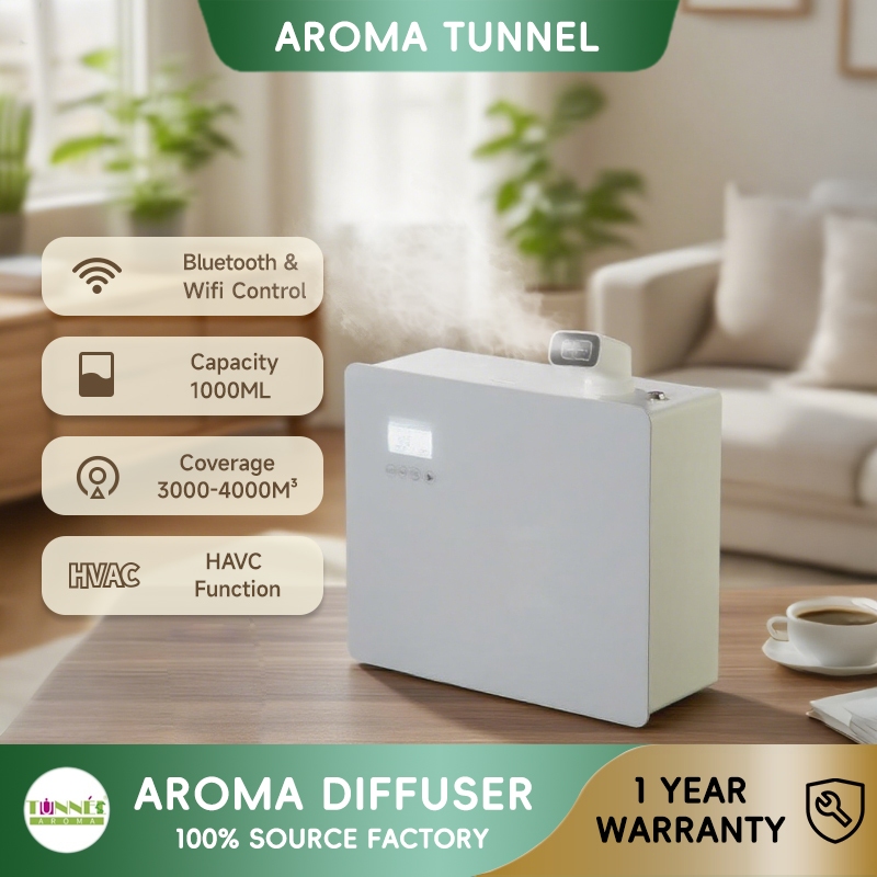 AROMA TUNNEL 1000ML 14600Sqft สมาร์ท WIFI Essential Oil Diffuser Air Humidifier Home Hotel บลูทูธเครื่องอโรมา