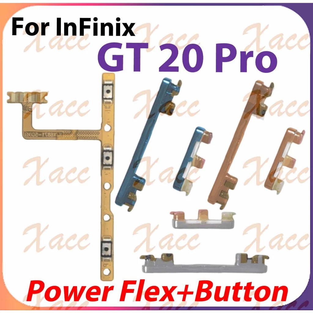สําหรับ InFinix GT 20 Pro X6871 ปุ่มปรับระดับเสียงไฟ Flex Cable พร้อม ON OFF Side Key Output Ribbon Repair Part เปลี่ยนการติดตั้งโทรศัพท์