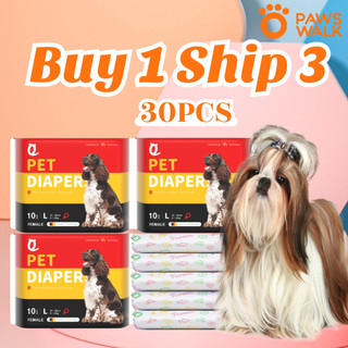 【BUY 1 Ship 3】 PawWalk (30PCS)disposable pet diapers - XXS XS S M L XLfor male and female dogs, ultimate comfort