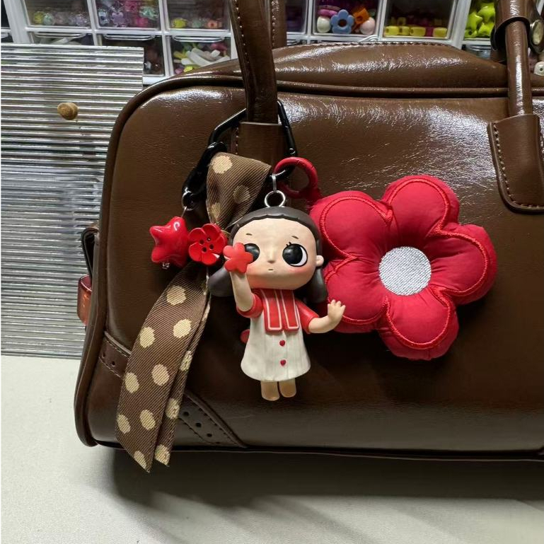 泡特 ทําด้วยมือ ทําเอง กระเป๋าจี้พวงกุญแจรถพวงกุญแจตุ๊กตาพวงกุญแจ nyota กระเป๋านักเรียนจี้น่ารักรูปของ