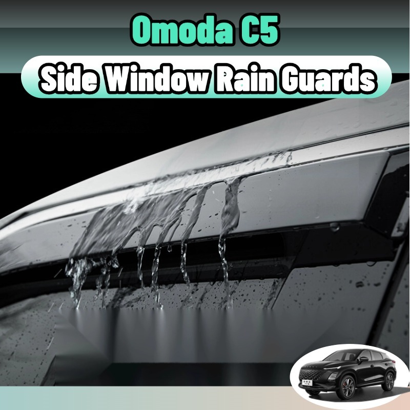Omoda c5 กันสาด แบบมีคิ้ว รุ่นหนาพิเศษ กันสาด คิ้วกันสาด คิ้วกันฝน กันสาดกระจก คิ้วกันสาดประตู ชุดแต