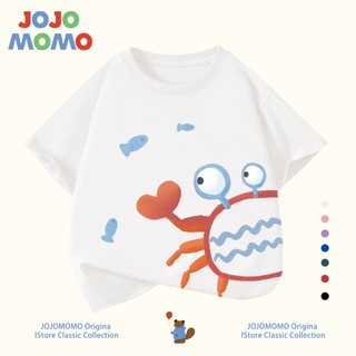 เสื้อยืดเด็ก ผ้าฝ้าย 100% ลายปูการ์ตูนน่ารัก แขนสั้น นุ่มสบาย ระบายอากาศดี‼️  (ไซส์ 90-150 ซม.)​​