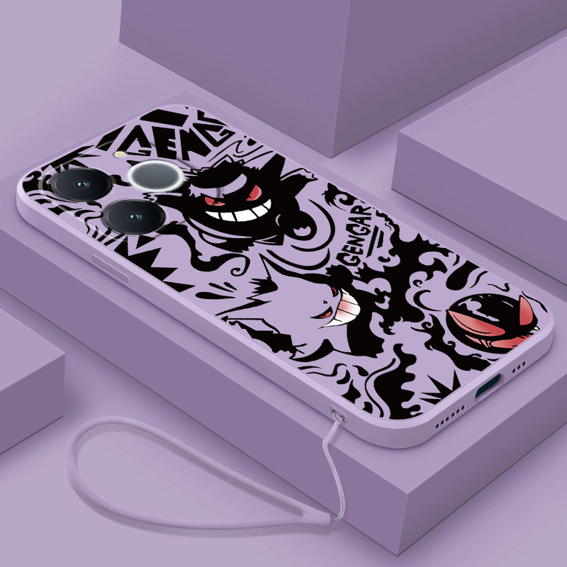 Realme Note 70 Case Pokemon Gengar Monster Case Liquid Silicon Cute Cover Soft Casing