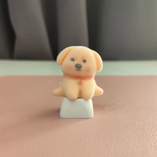 Handmade Plush Flock Puppy Keycap 3D เรซิ่น Artisan Decor - MX Cross Stem DIY ของขวัญสําหรับคนรักสัตว์เลี้ยง