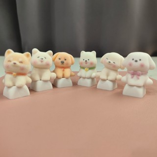 Handmade Plush Flock Puppy Keycap 3D เรซิ่น Artisan Decor - …