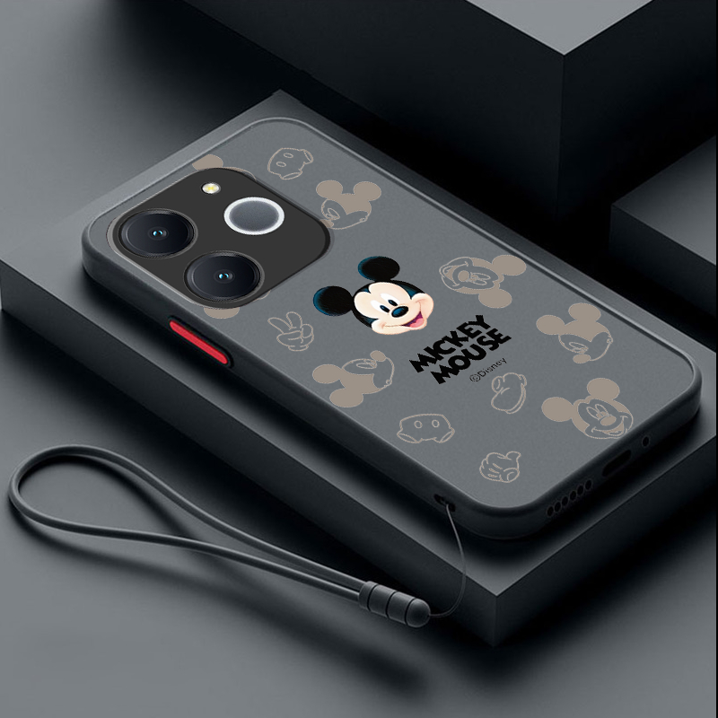 Realme Note 70 เคสมิกกี้น่ารักครอบคลุมกล้อง Disney Casing Frosted กันกระแทกปกแข็ง