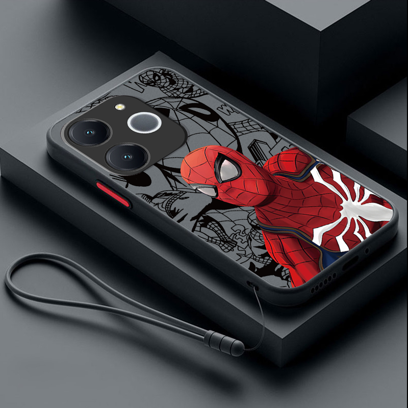 Realme Note 70 Spider Man Marvel Translucent Matte Case น่ารัก Simple Case เคสกันกระแทก