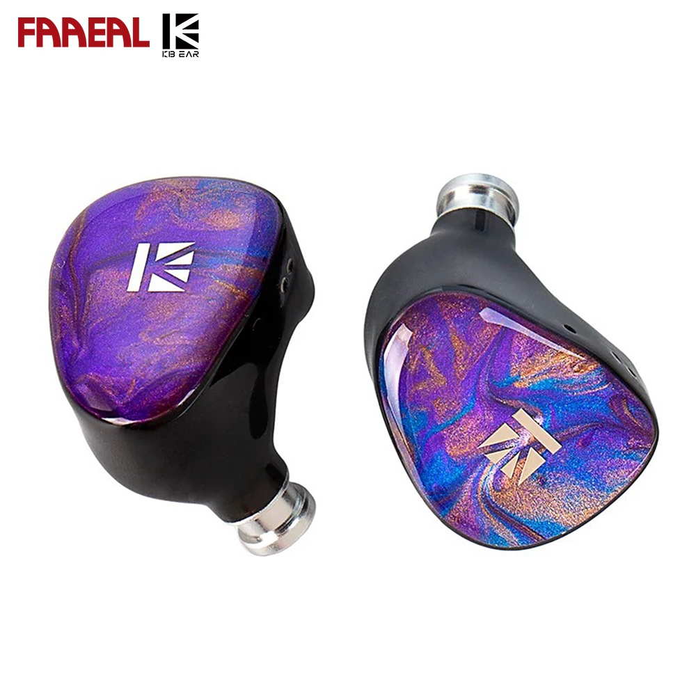 FAAEAL KBEAR KB02 หูฟัง HiFi In-ear Monitor Good Bass หูฟังสําหรับเล่นเกม 10 มม.Beryllium-plated ไดอ