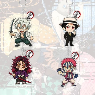 พวงกุญแจอะคริลิค Demon Slayer อะนิเมะการ์ตูนน่ารักกระเป๋าตกแต่งกระเป๋านักเรียนจี้ขนาดเล็กของขวัญ Key แหวน