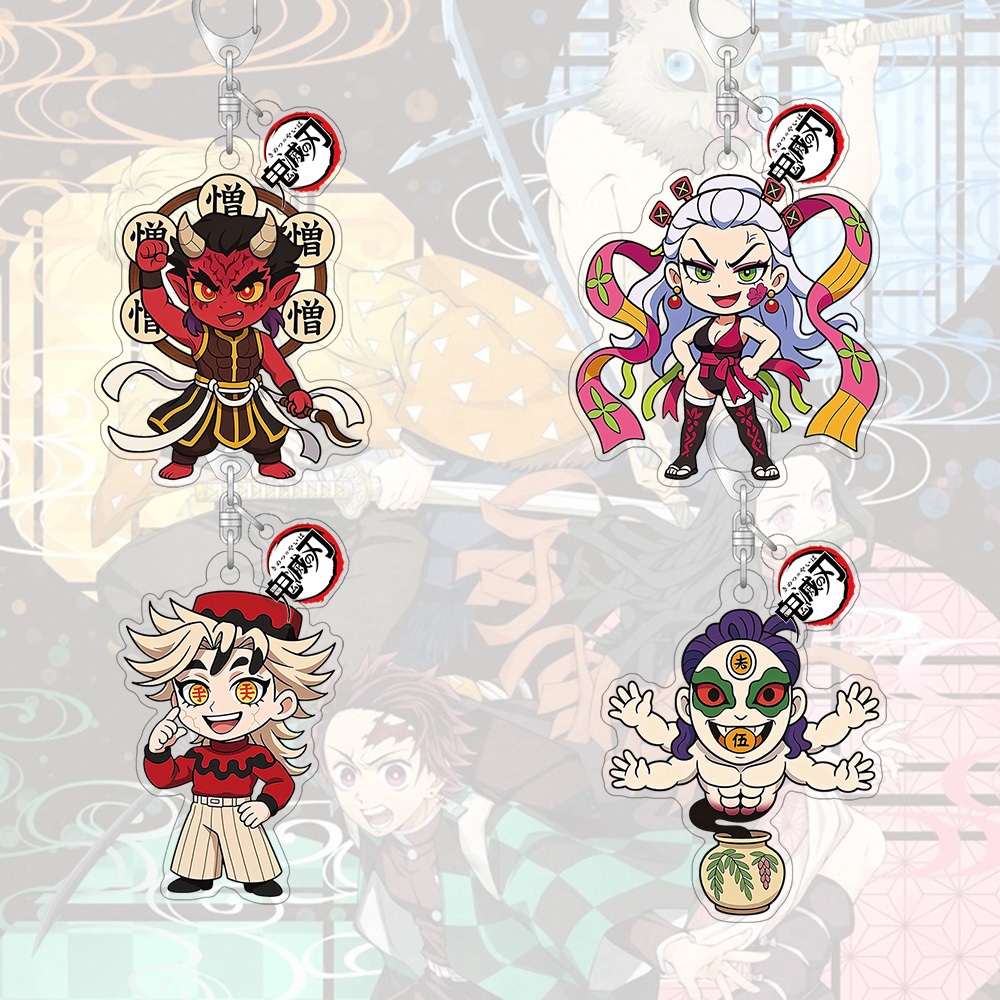 พวงกุญแจอะคริลิค Demon Slayer อะนิเมะการ์ตูนน่ารักกระเป๋าตกแต่งกระเป๋านักเรียนจี้ขนาดเล็กของขวัญ Key แหวน - รูปที่ 5