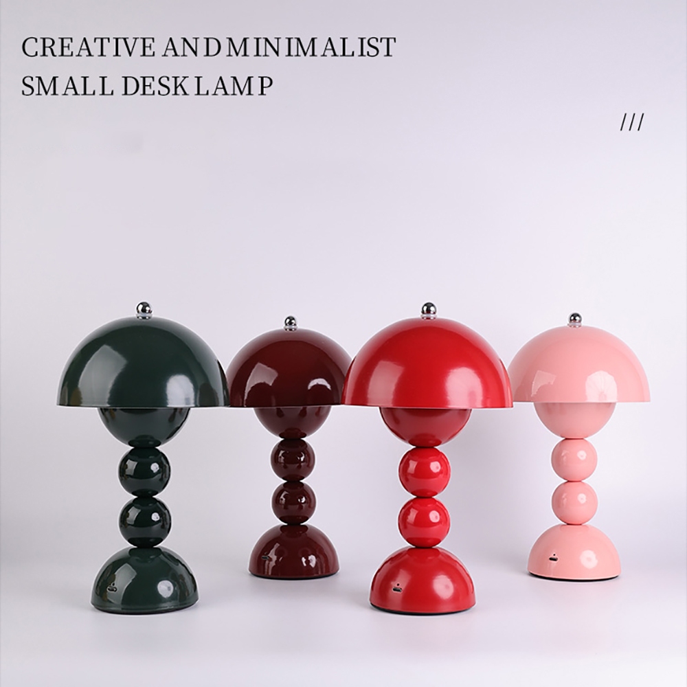 โคมไฟตั้งโต๊ะดอกตูม แบบชาร์จไฟได้สามสี Dimming Infinite Dimming Art เหมาะสําหรับห้องนอนสํานักงานห้อง