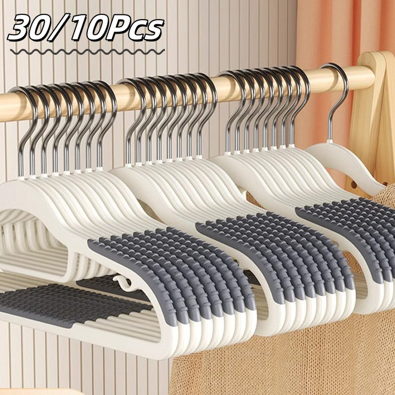 30ชิ้นรูปแบบใหม่ไม้แขวนเสื้อครัวเรือนตู้เสื้อผ้าการจัดเก็บอบแห้งกันลื่นไหล่มุมไม้แขวนเสื้อ