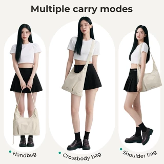 BAGSMART แฟชั่น Crossbody bag ความจุขนาดใหญ่ กันน้ำ สายรัดปรับได้ Shoulder Bag Hobo Bag กระเป๋ามือ
