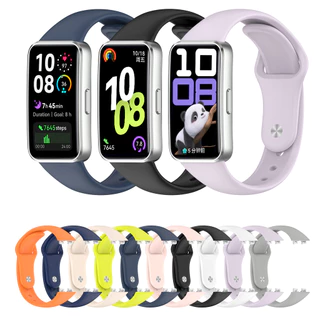 สายรัดซิลิโคนอ่อนนุ่มสําหรับ Huawei Band 11/10/9/8 NFC 11 Pro สายรัดข้อมือกีฬาสร้อยข้อมือสมาร์ทวอทช์