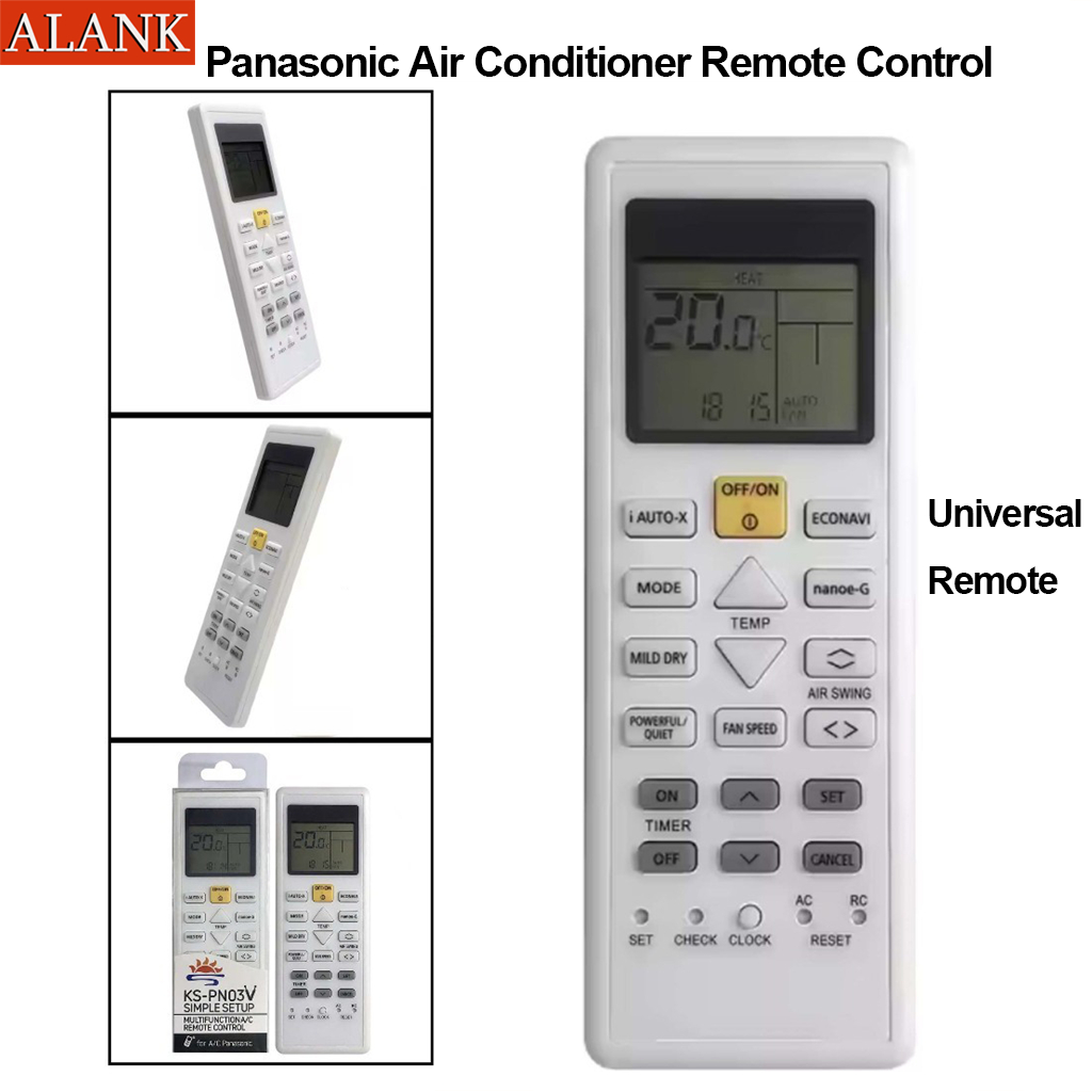ALANK Remote รีโมทแอร์ Panasonic รีโมทสากล (เหมาะกับแอร์แบบแยกส่วนทุกรุ่นของ Panasonic)