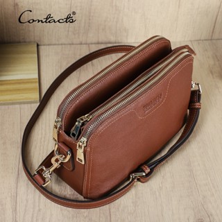CONTACT’S  กระเป๋าไหล่หนังแท้สำหรับผู้หญิง ผู้หญิง นักออกแบบ…