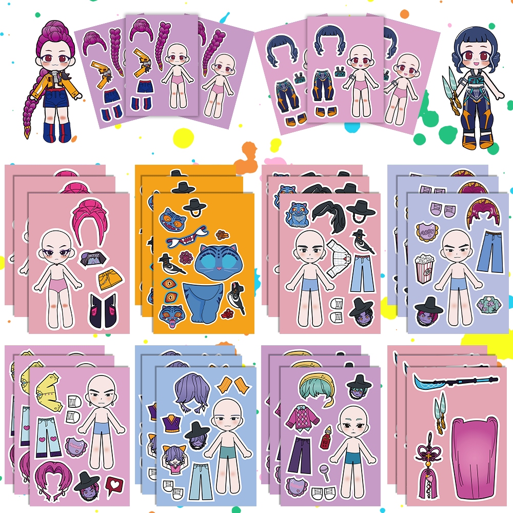 10/30pcs KPop Demon Hunters การ์ตูน DIY สติกเกอร์จํานวนมากอะนิเมะ Doodle Decals สําหรับกระเป๋าเดินทางขวดน้ํา