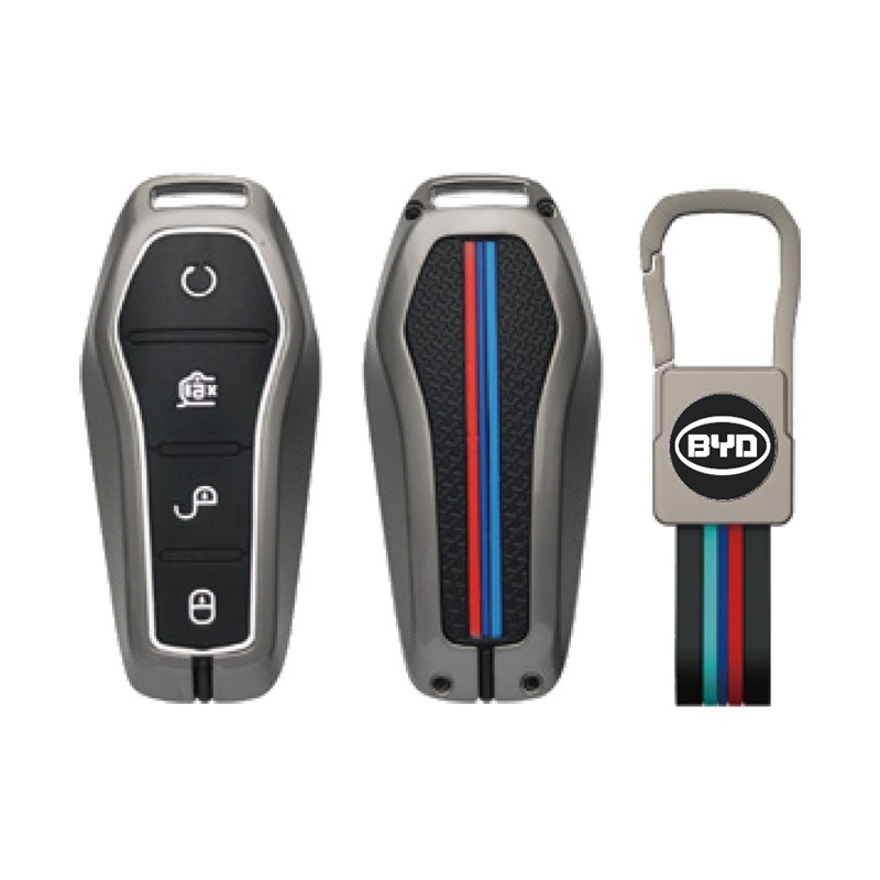 [ของขวัญหรูหรา] โลหะผสมสังกะสี BYD กระเป๋ากุญแจอัจฉริยะพร้อมอุปกรณ์เสริมพวงกุญแจสําหรับ BYD Atto3